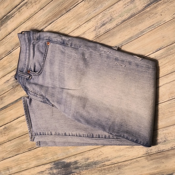 Gap Womens 1969 Best Girlfriend Distressed Jeans Straight Leg Sz 27 - Picture 5 of 7